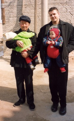 Jimmy and Amanda withy a Chinese grandfather and grandchild