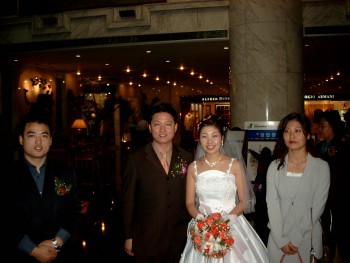 The bride and groom - the reception was held at the hotel